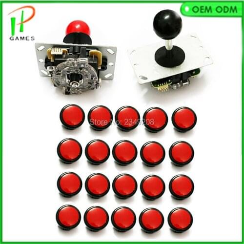 Aarcade joystick diy kit for Double color copy sanwa push button 30mm Round button and 4 way joystick