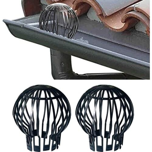 2021 New 2pcs Gutter Guard 4 Inch Plastic Filter Strainer Stops Leaves Seeds and Other Debris Gutter Cleaning Tool