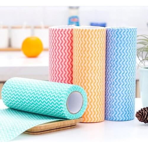 Disposable Lazy Rag Washable Dishcloth Kitchen Household Lint-Free Non-Woven Fabric Not Easy to Touch Oil Cleaning