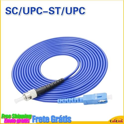 Stock Ready SC/UPC-ST/UPC 5PCS Armoured SM Fiber Optic Patch Cord Jumper 3.0mm Fibra Optica FTTH Single Mode Original 1-15m