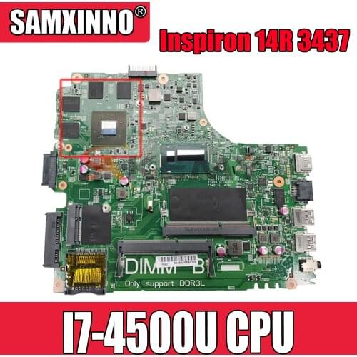 Original Laptop motherboard For DELL Inspiron 14R 3437 5437 I7-4500U Mainboard 12307-2 CN-01C6NT 01C6NT N14P-GT-A2
