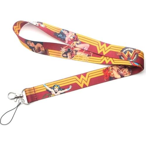 ZF568 1pcs Movie Character Woman Lanyards Id Badge ID Card Pass Gym Mobile Badge Holder Lanyard Rope Chain Necklace