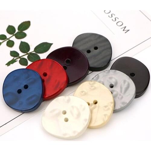 10 Pcs Irregular Resin Buttons 2 Holes for Clothing Decorative Plastic Buttons DIY Windbreaker Shirt Sweater Sewing Accessories