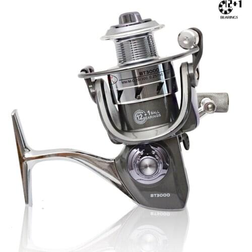 12+1 BB Fishing Reel 5.2:1 carretilha Fishing Reel Metal Spinning Reels Heavy Drag Boat Carp Fishing Spinner pesca Tool