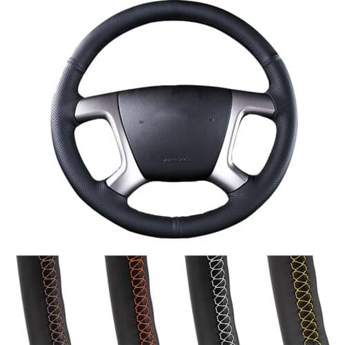 DIY Customized Car Steering Wheel Cover For Chevrolet Captiva 2007-2014 Silverado GMC Sierra 2007 Auto Leather Steering Wrap