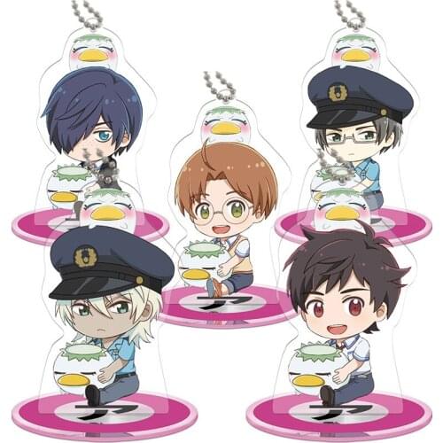 SARAZANMAI Anime Acrylic Model Doll Keychain Kazuki Yasaka Azuma.Sara Decorative Ornaments Action Figure KeyingToy 9cm