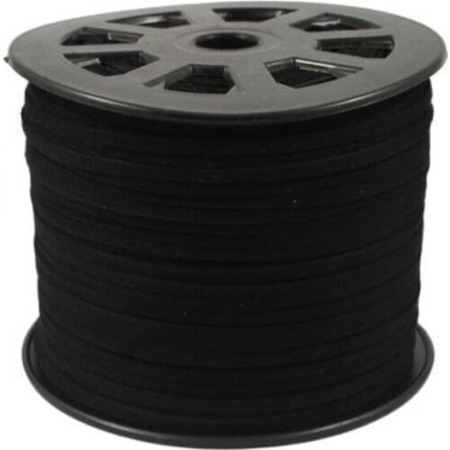 100 Yard /Row 4mm x 1.5mm Faux Suede Cord Flat Leather Cord Lace Jewelry Making Beading Thread- for necklace and bracelet