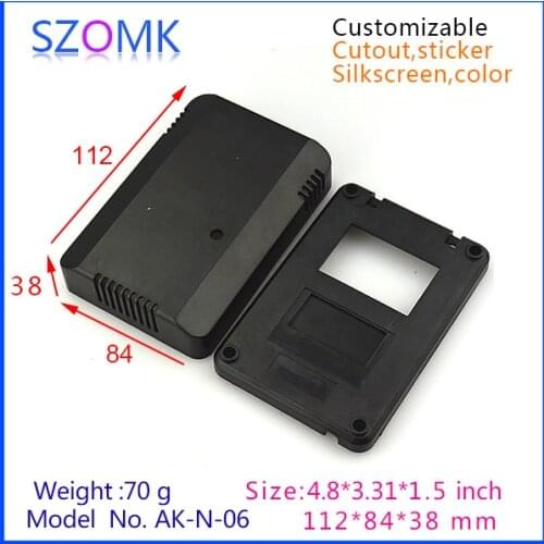 Szomk abs plastic material new plastic instrument enclosure (1 pcs) 112*84*38mm plastic outlet box, instrument enclosure