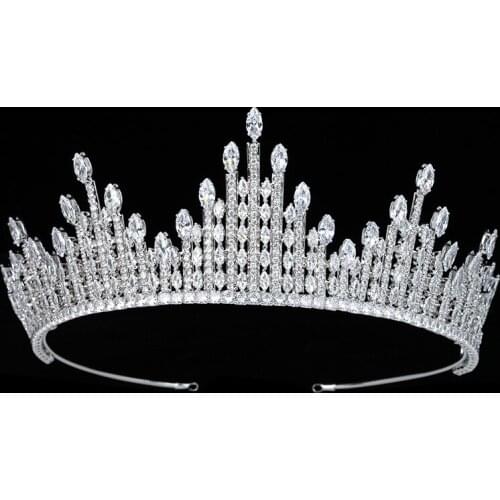 Tiaras and Crown HADIYANA Vintage Lady Get Engaged Bride Wedding Party Hair Accessories Hair Jewelry BC5696 Corona Princesa