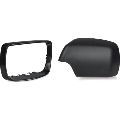 Top!-for -BMW E53 X5 2000 2001 2002 2003 2004 2005 2006 Left Driver Side Rear View Mirror Cover Cap + Trim Ring