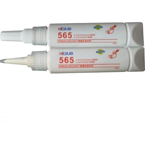 Higlue 565 2pc*50ml High Temperature White Paste Pipe Valve Thread Sealant, Anaerobic Screw Glue