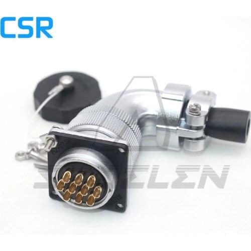 WEIPU WS28 LED display 10 pin metal waterproof connector LED screen IP67 connector 25A power plug and socket connector