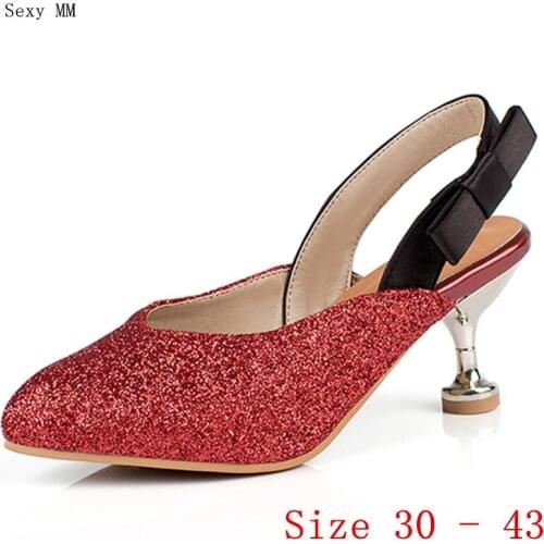 Pumps Women Oxfords Slingbacks Career Shoes Stiletto High Heels Woman High Heel Shoes Small Plus Size 30 31 32 33 - 40 41 42 43
