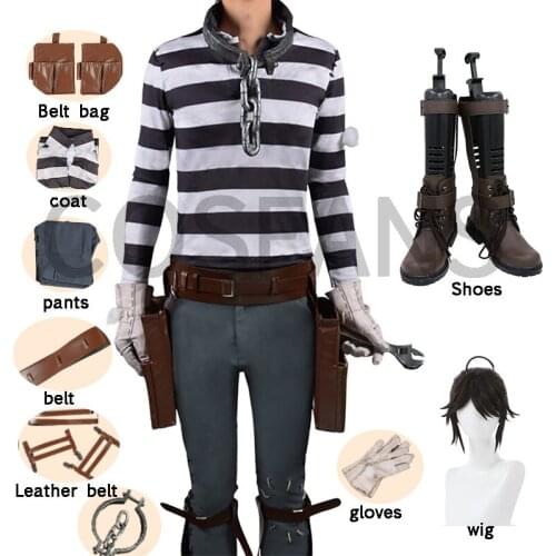 Female Identity V Cosplay Costumes Prisoner Luca Balsa Cosplay Costume Survivor Original Skin Uniforms Suits Clothes Wigs shoes