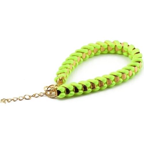 1 pc Handmade Bangle Womens Girls Colorful Manual Braid Chain Bracelet