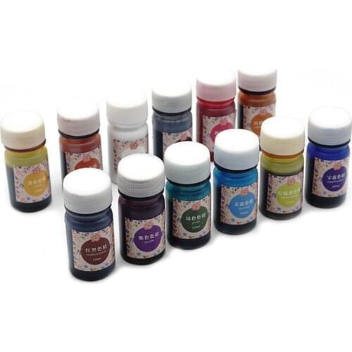 12Pcs/set Mixed Color Resin Jewelry DIY Making Craft Glowing Powder Luminous Pigment Set Crystal Epoxy Material