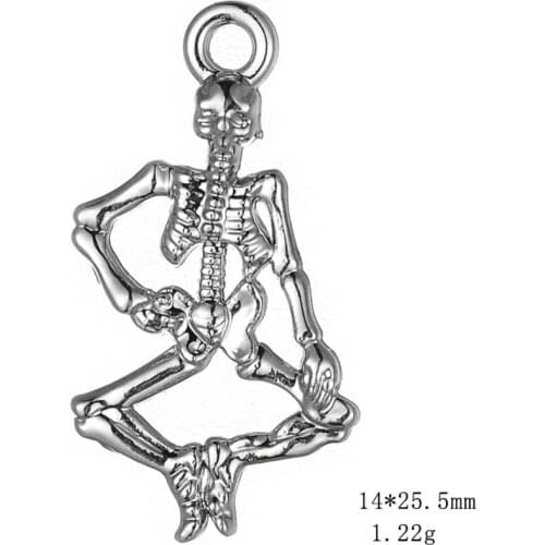 2021 NEW Skull Skeleton Pendant Charm Punk Rock Charms diy Jewelry Bracelet Making Wholesale