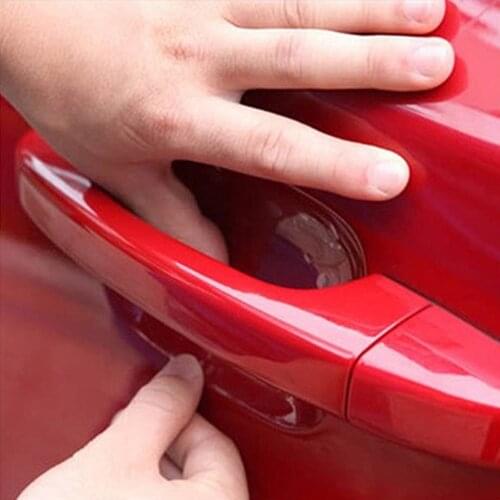 5 Pcs Universal Invisible Car Door Handle Stickers Car Sticker Protection Protector Film Scratches Resistant Cover