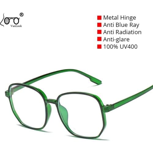 Women Computer Glasses Screen Protection Transparent Anti Blue Light Spectacle Frames For Men Polygon Eyewear 100% UV400