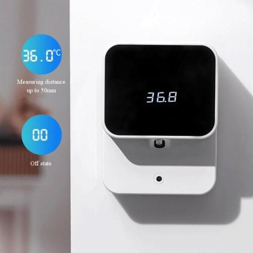 280ml Wall-mounted USB Automatic Soap Dispenser Intelligent Induction Hand Washer LED Temperature Display Foam Soap Dispenser