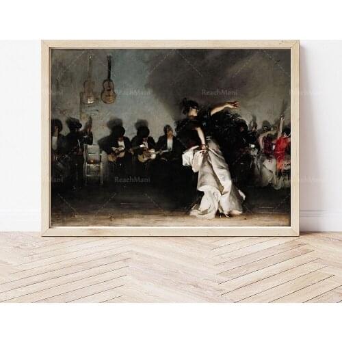 El Jaleo by John Singer Sargent, Spanish dancers, art prints, famous paintings, Spanish art, Spanish dancers, gypsy dancer poste