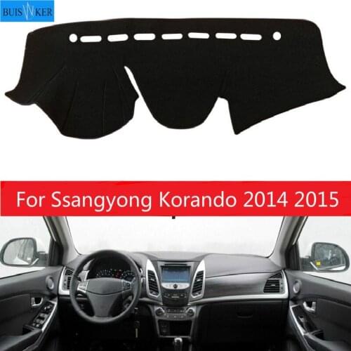 Car Dashboard Cover Dashmat For Ssangyong Korando 2014 2015 Automobile Dash Mat Sun Shade Pad Carpet Dash Board Cover