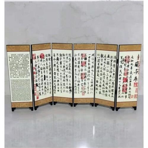 Lacquer small screen, Lanting preface, Exquisite crafts gifts and decorations