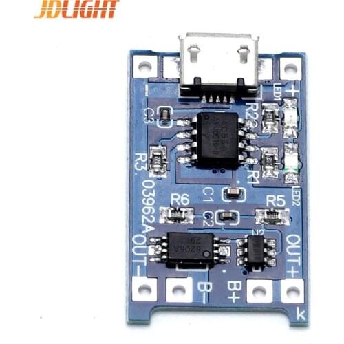 5PC 5V 1A Micro USB Charging Board 18650 Lithium Battery Charger Controller Module With Overcharge Protection Function