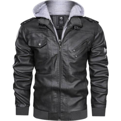 Mens Motorcycle PU Leather Jackets 2020 Autumn Winter Casual Oblique Zipper Faux Coats Male Biker Leather Jackets Euro Size 3XL