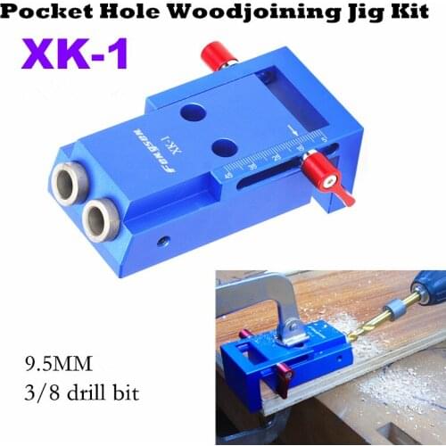 DIY woodworking inclined hole Device Woodworking Pocket Hole Jig Kit 9.5mm Step Drill Bit Manual Locator Wood drilling guide kit