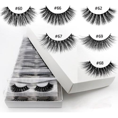 Mink Eyelashes Bulk Eyelashes Wholesale 20/30/40/50/100pcs Mink Eyelashes 3d Mink Lashes Bulk Lashes False Eyelashes Makeup