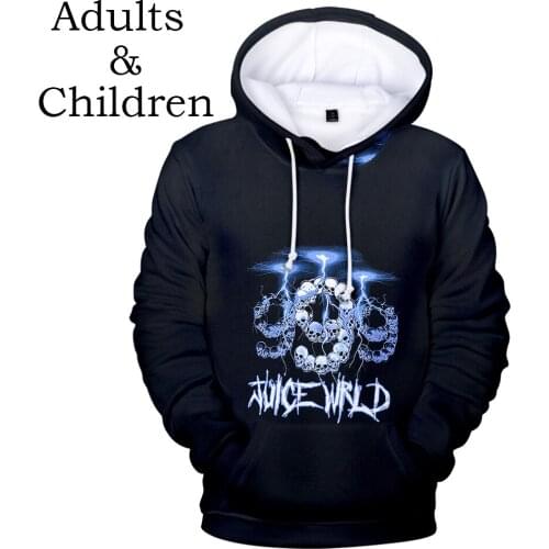 New 3D Juice WRLD Hoodies Men Women black Sweatshirts Autumn Hip Hop Kids pullovers suitable 3D Juice WRLD boys girls Outwear