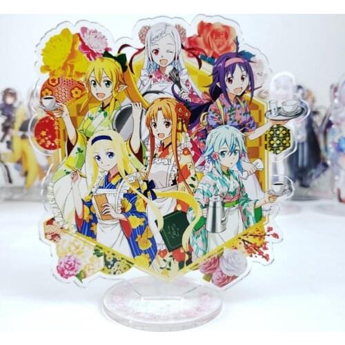 Sword Art Online Kirigaya Kazuto Kirito Yuuki Asuna Acrylic Stand Figure Desktop Decoration Collection Model Toy Doll Gifts