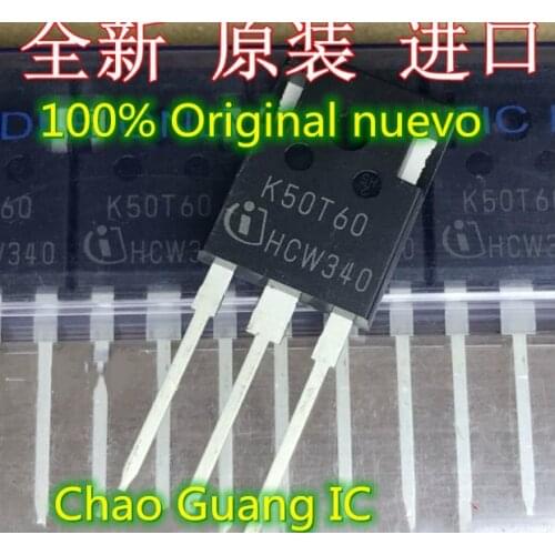 10 unids IKW50N60 K50T60 IKW50N60T IGBT 50A/600V TO-247 100% Original nuevo