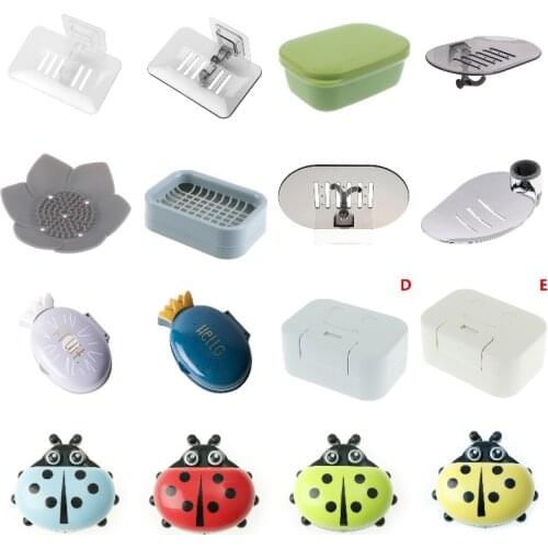 Simple Cleaning Home Organizer Soap Dish Box Case Bath Shower Holder Dish Coccinella Septempunctata Hiking Container Soap Box