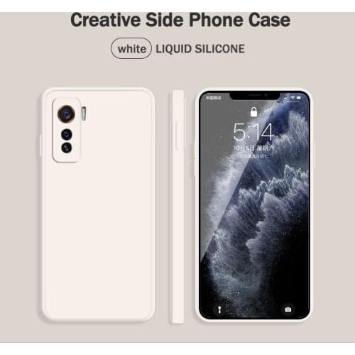 Straight Edge Style Soft Handfeeling Gel Silicone Shockproof Phone Case for Vivo IQOO 5 Dustproof Back Cover