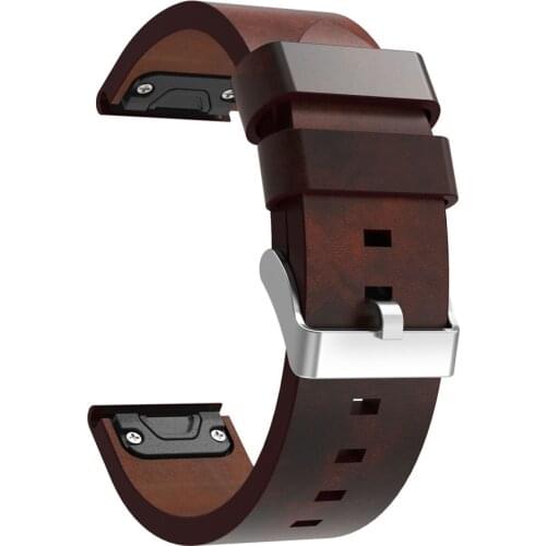 Watch Strap 26mm For Garmin Fenix 5x 3 Watch Band Quick install Genuine Leather Wrist Band Bracelet Watchband For Garmin Fenix 3