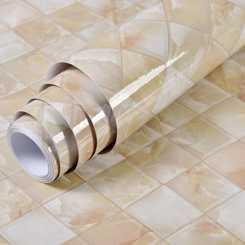 Self-adhesive Wallpaper Sticker Roll Desktop Waterproof Marble Wallpaper Vinyl For Living Room Bathroom Kitchen Walls Home Decor