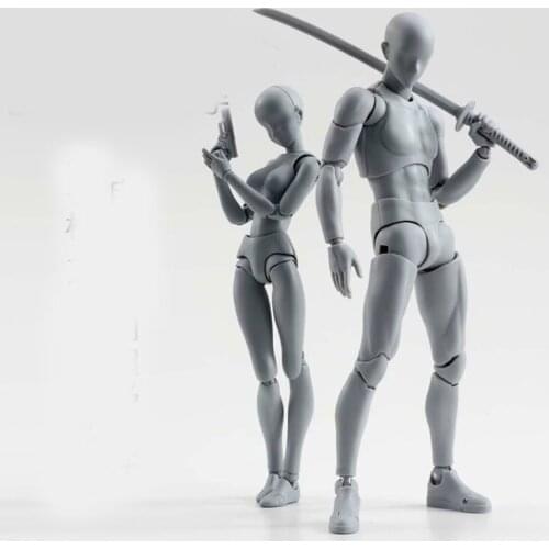 Joint movement male and female body model art body painting carton doll figures Decoration