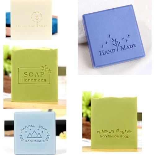 Natural Handmade letter Pattern Handmade Soap Stamp Transparent Natural Imprint Stamp for Diy Making Acrylic Stamps Chapters