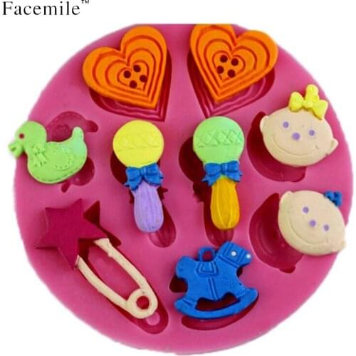 3D Fondant Silicone Mold Baby Series Chocolate Mould Silicone Party Cake Decorating Tools 01021 Gift