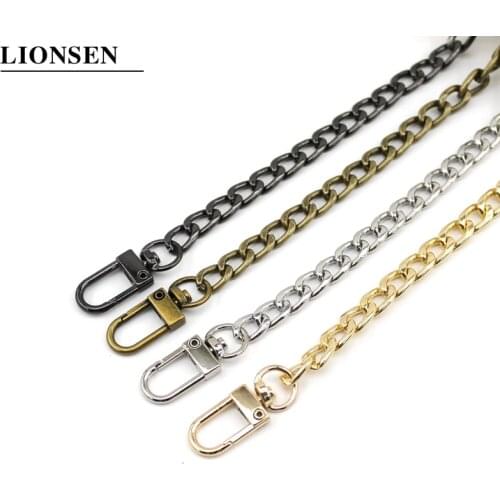 40-120CM 8mm Wide Metal Purse Chain Strap Handle Replacement Handbag Shoulder Bag Chain Accessories 4 colors