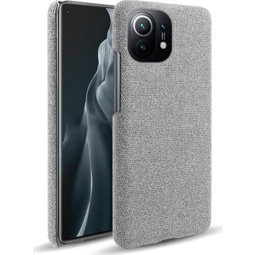 Cloth Cases for Xiaomi Mi 11 Case Slim Retro Cloth Hard Phone Cover Xiomi Mi11 My Mi 11 6.81" Xiaomi11 Funda Coque Capa