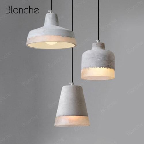 Vintage Industrial Pendant Lights Loft Decor Cement Pendant Lamp for Home Kitchen Light Fixture Dining Room Cafe Bar Nordic Lamp