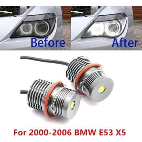 High Power 6000K 80W White LED Marker Day light IP65 16 LED for 00-06 BMW E53 X5 LED angel eyes light