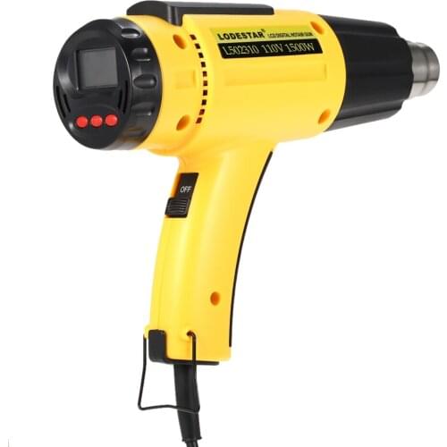 High Quality Electric hot air gun Digital Temperature-controlled heat gun Adjustable Tools Set with Nozzle 1500W AC110V LODESTAR