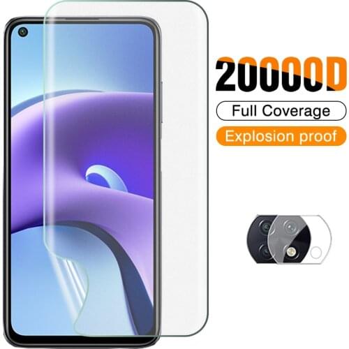 2 in 1 Matte Hydrogel Protector Film For Xiaomi Redmi Note 9T Not Glass On Xiaome Note9 5G Screen Full Cover Film Camera Glass