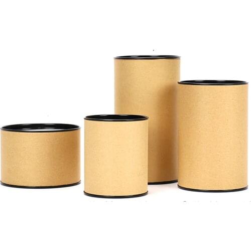 Star Packaging Tea Canister Packaging Cardboard Box Cmyk Printing Rolled Edge Paper Cylinder Tube