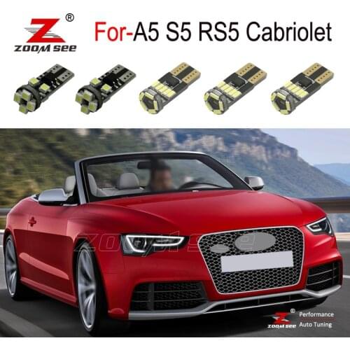 10pcs LED door bulb + LED interior glove box lights for Audi A5 S5 RS5 Convertible Cabriolet (2009-2015)