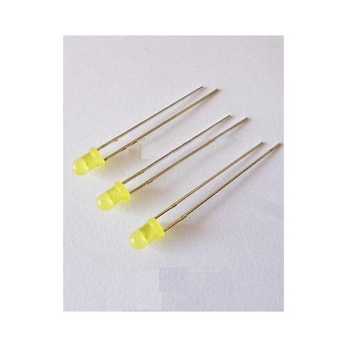100Pcs LED 3MM YELLOW COLOR YELLOW LIGHT Super Bright diy electronics